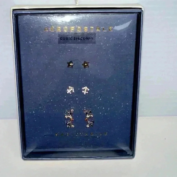 Women's Aeropostale Sagittarius Earring Set, Multicolored set of 3 NEW! Gold - Picture 4 of 9